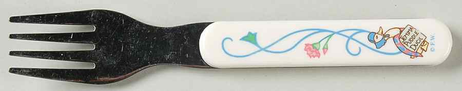 Peter Rabbit (Bone, Blue Trim) Melamine Baby Fork by Wedgwood-1