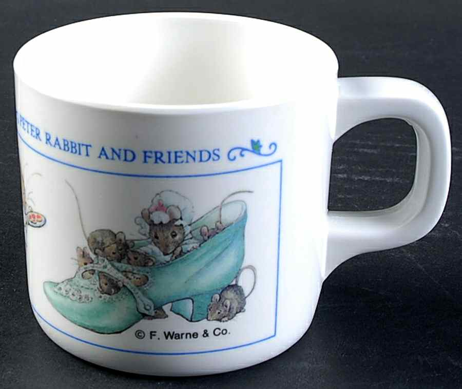 Peter Rabbit (Bone, Blue Trim) Melmac/Melamine Child's Mug by Wedgwood-1