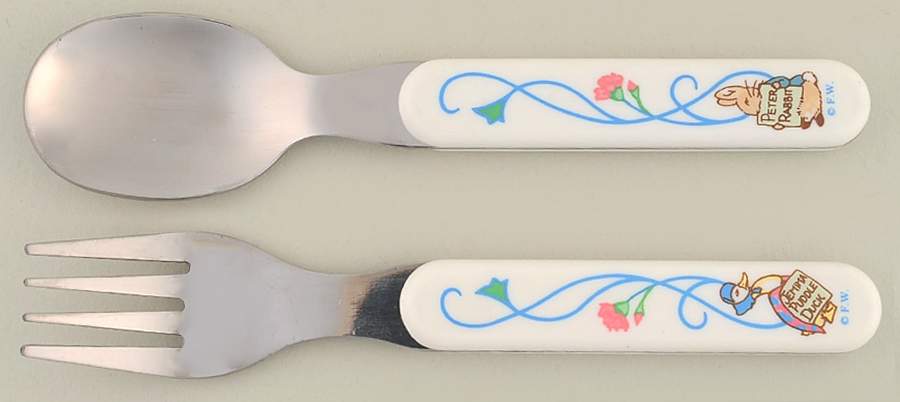 Peter Rabbit (Bone, Blue Trim) Melamine 2 Piece Baby Set by Wedgwood-1