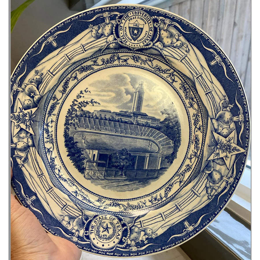 University of Texas Blue Dinner Plate by Wedgwood-1