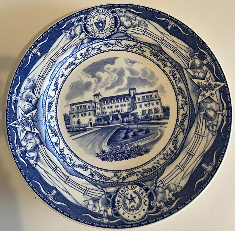 University of Texas Blue Dinner Plate by Wedgwood-1