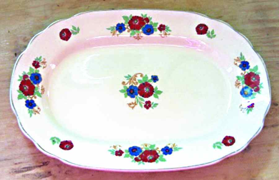 Chatsworth (Floral) 12" Oval Serving Platter by Wedgwood-1