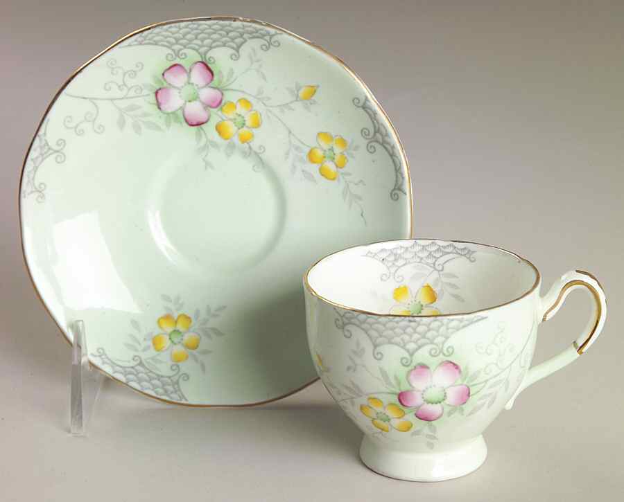 7993 Footed Demitasse Cup & Saucer Set by Wellington (England)-1