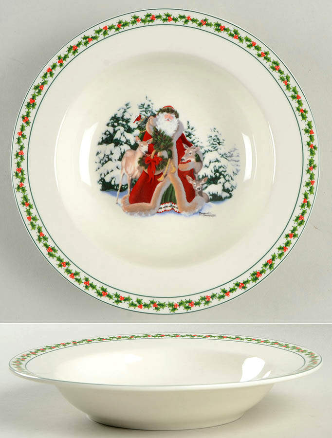 Father Christmas Rim Soup Bowl by National Wildlife Federation-1