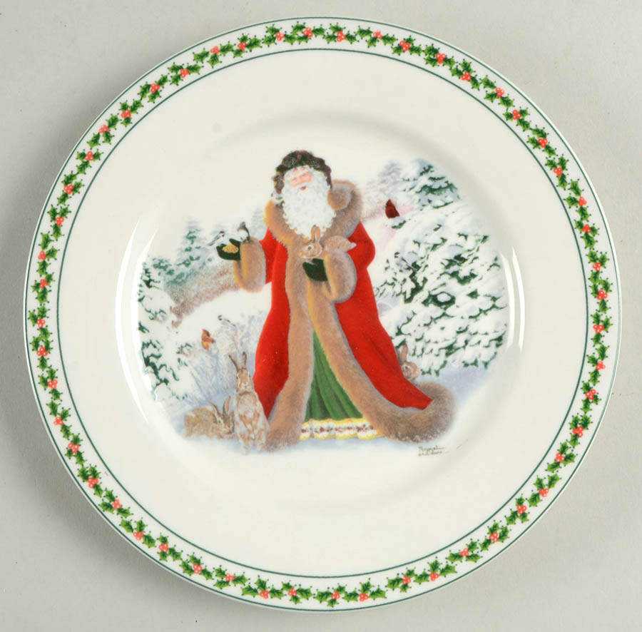 Father Christmas Dessert/Pie Plate by National Wildlife Federation-1