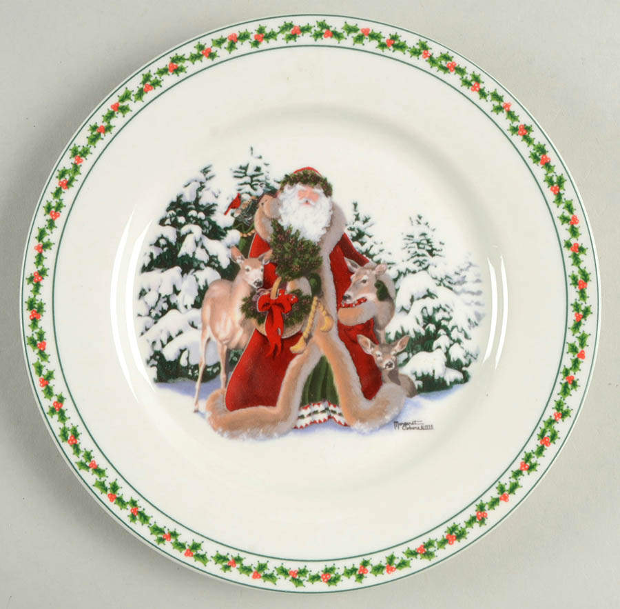 Father Christmas Dessert/Pie Plate by National Wildlife Federation-1