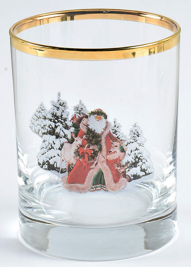 Father Christmas Glassware Double Old Fashioned by National Wildlife Federation-1