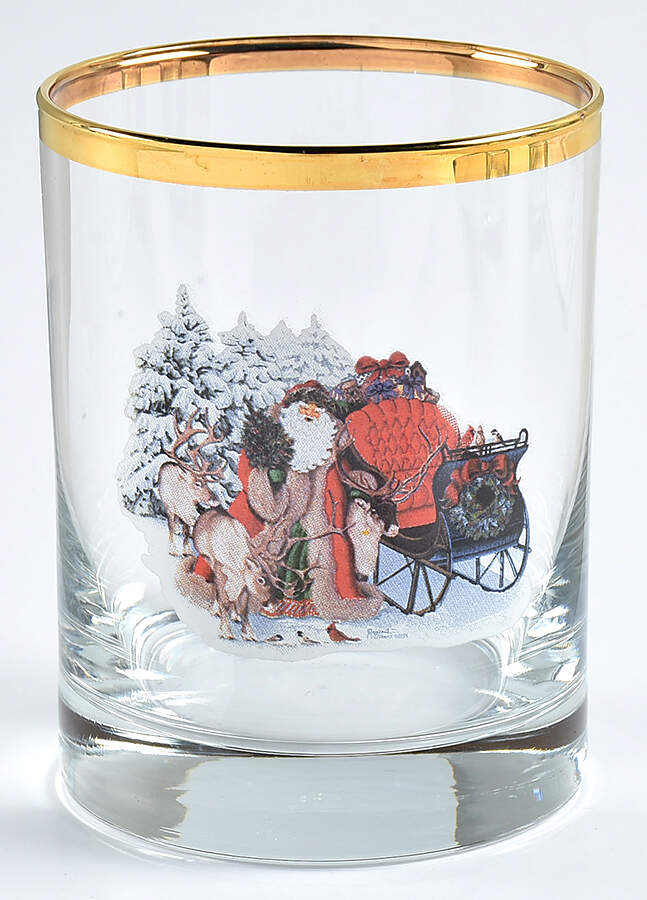 Father Christmas Glassware Double Old Fashioned by National Wildlife Federation-1