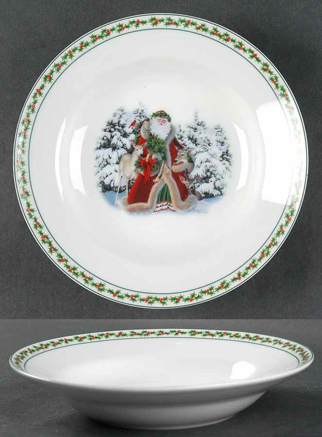 Father Christmas Rim Soup Bowl by National Wildlife Federation-1