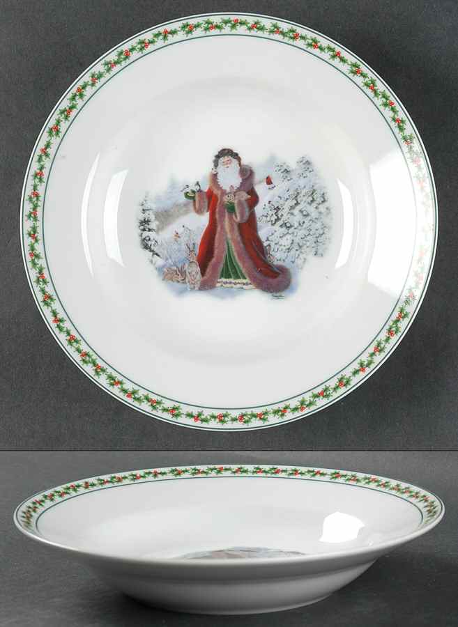 Father Christmas Rim Soup Bowl by National Wildlife Federation-1