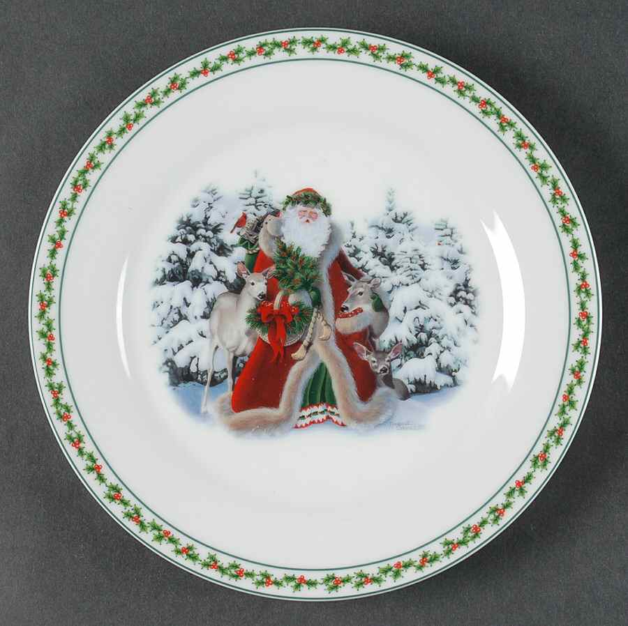 Father Christmas Salad Plate by National Wildlife Federation-1
