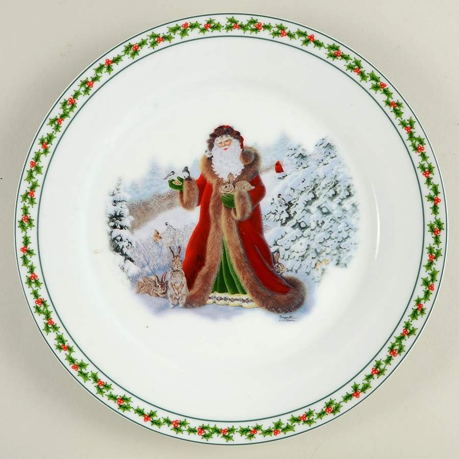 Father Christmas Dinner Plate by National Wildlife Federation-1