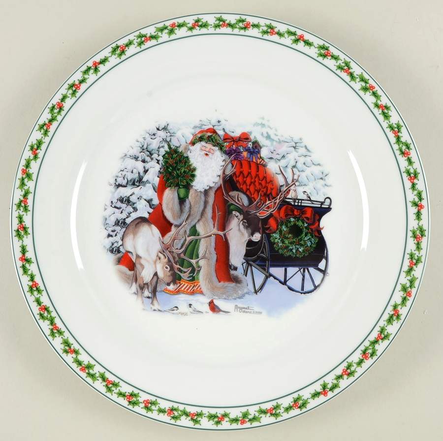 Father Christmas 11" Chop Plate (Round Platter) by National Wildlife Federation-1