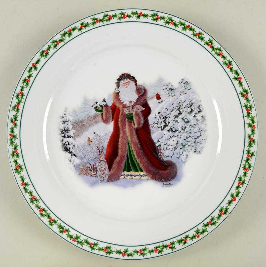 Father Christmas 11" Chop Plate (Round Platter) by National Wildlife Federation-1