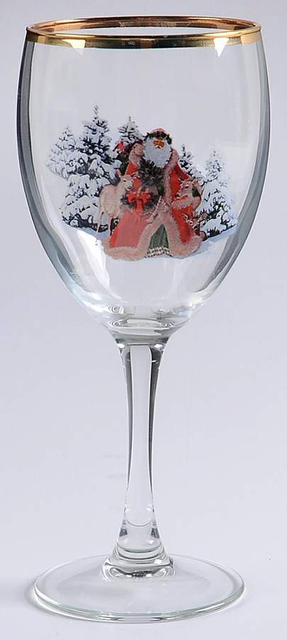 Father Christmas Glassware Wine by National Wildlife Federation-1