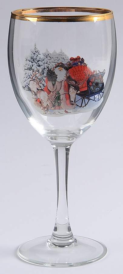 Father Christmas Glassware Wine by National Wildlife Federation-1
