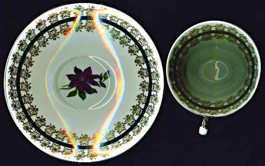 1744-D-29 Footed Cup & Saucer Set by Windsor (England)-1