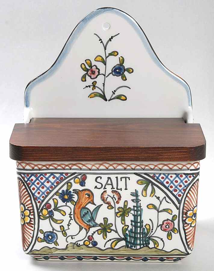 Provence (Castle Center) Salt Box with Wood Hinged Lid by Williams-Sonoma-1
