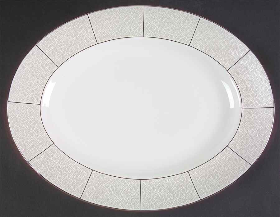 Shagreen 13" Oval Serving Platter by Wedgwood-1