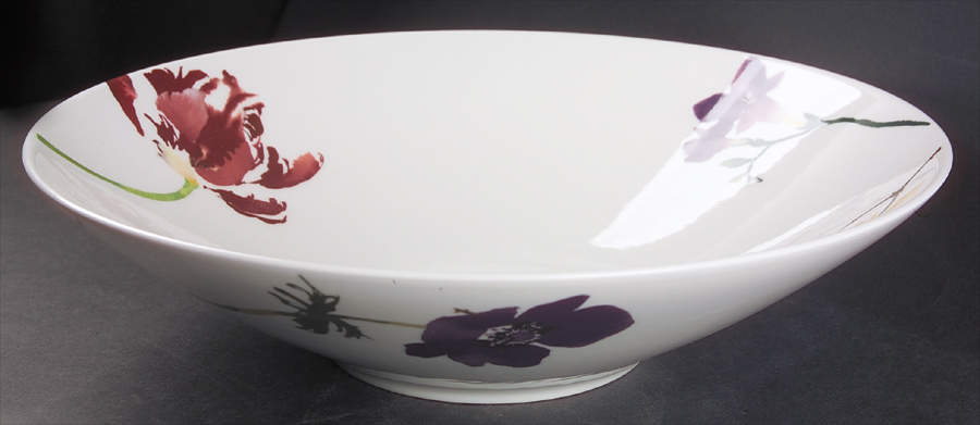 Painted Garden Floral 13" Round Serving Bowl by Wedgwood-1