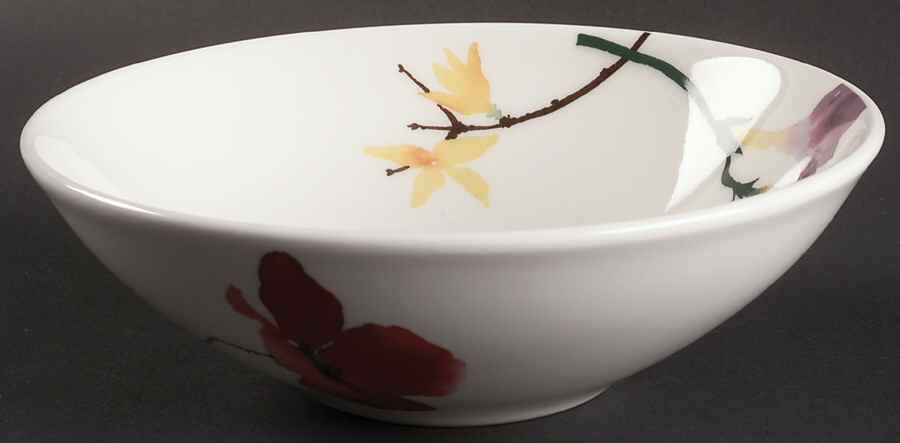Painted Garden Floral Soup/Cereal Bowl by Wedgwood-1