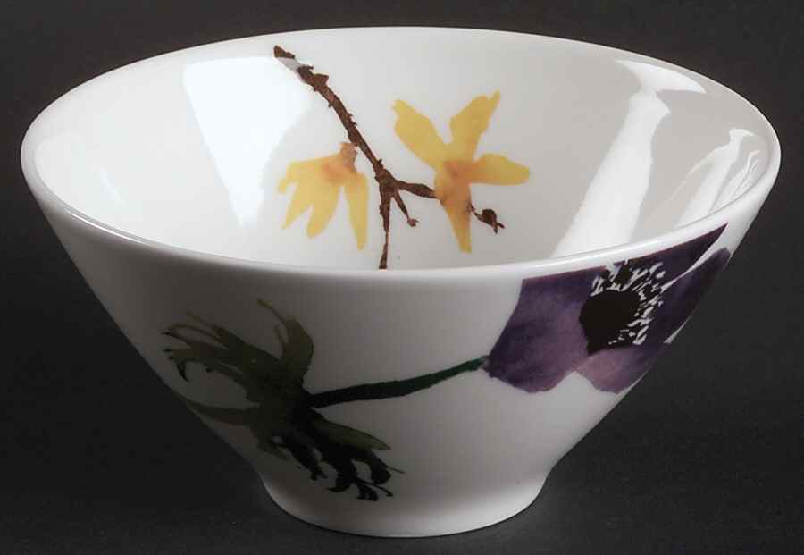 Painted Garden Floral Open Rice/Sugar Bowl by Wedgwood-1