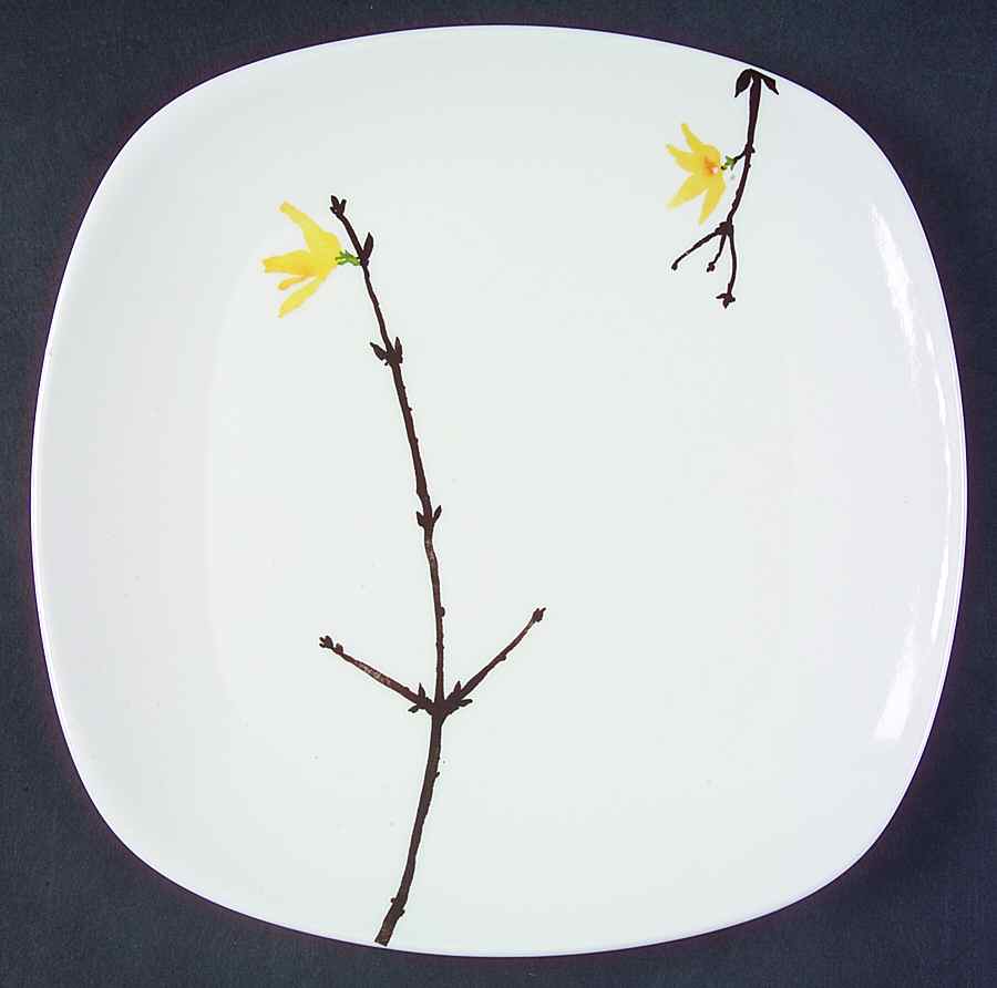 Painted Garden Forsythia (Yellow Flowers) Salad Plate by Wedgwood-1