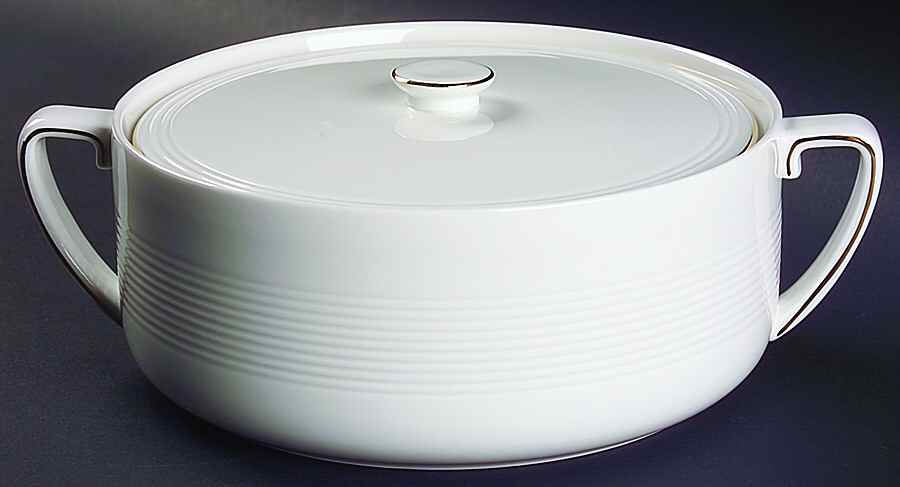 Antibes Gold Round Covered Vegetable by Wedgwood-1