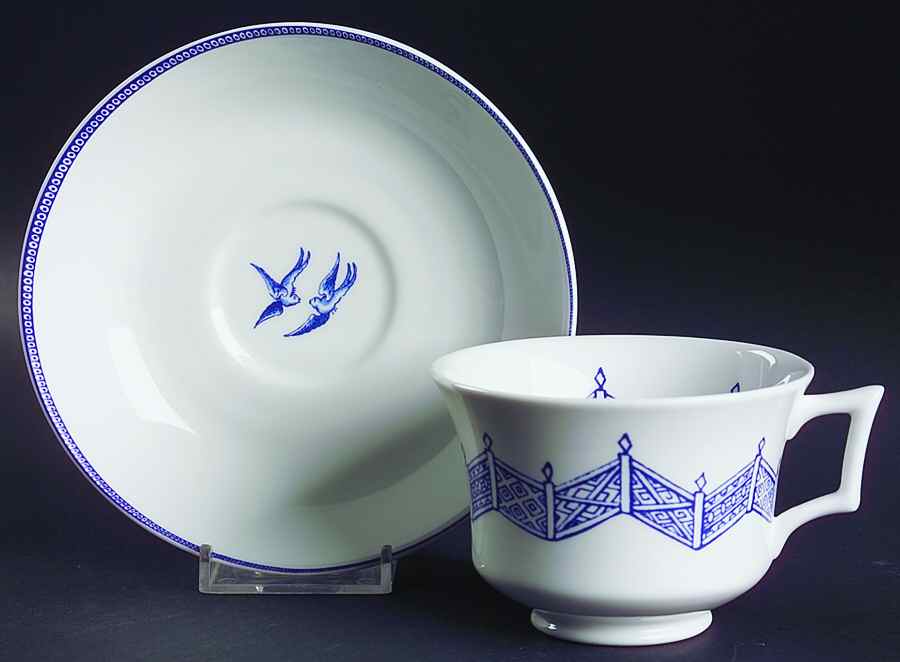 After Willow Footed Cup & Saucer Set by Wedgwood-1