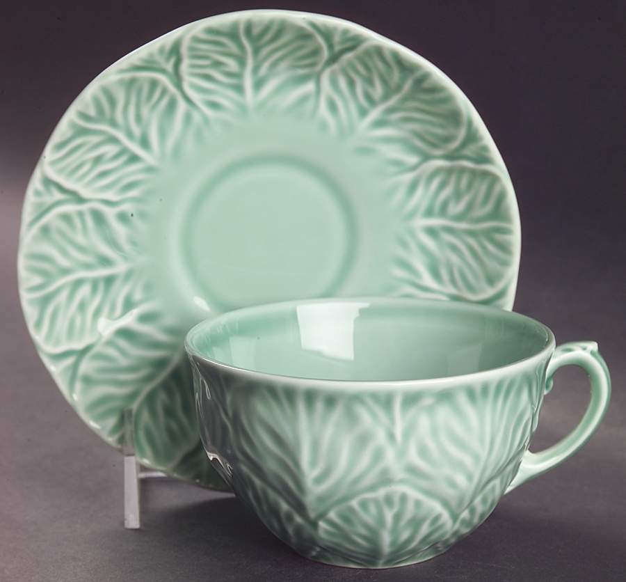 Spring Green Flat Cup & Saucer Set by Wedgwood-1