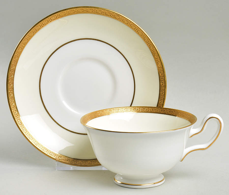 W4233 Footed Cup & Saucer Set by Wedgwood-1