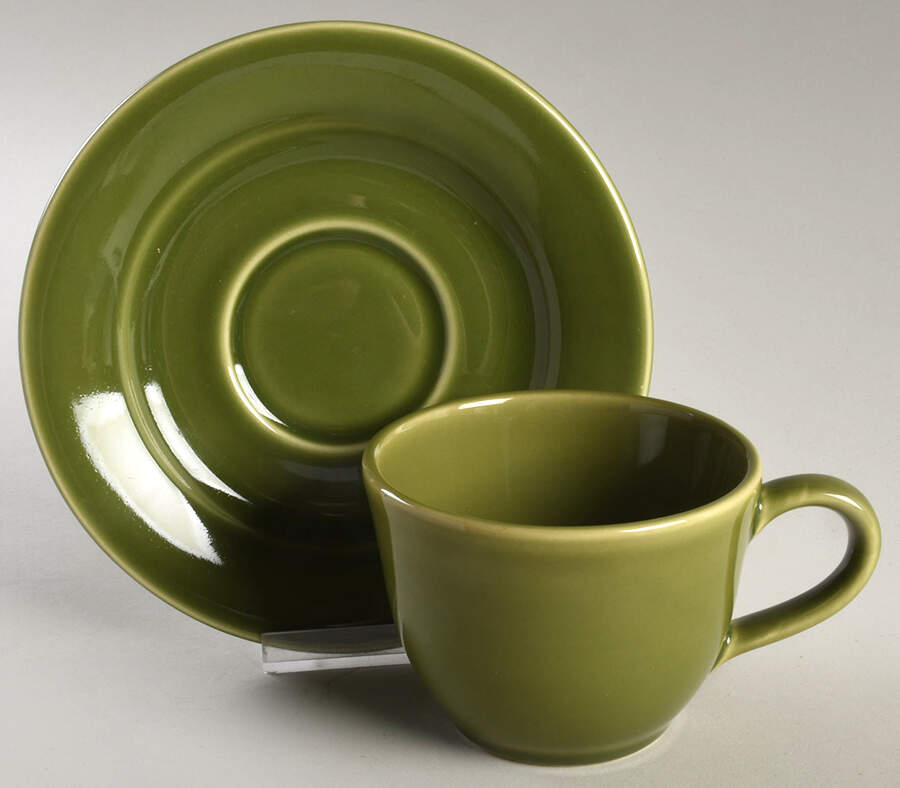 Belvedere Olive Flat Cup & Saucer Set by Williams-Sonoma-1