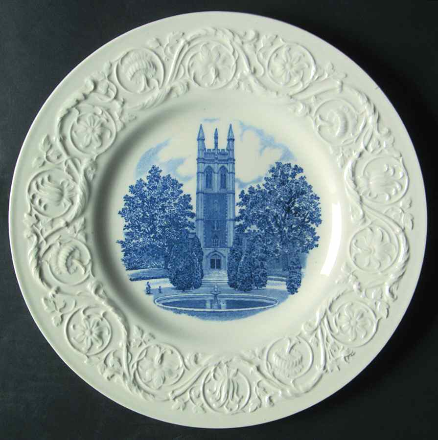 Eden Theological Seminary Blue Dinner Plate by Wedgwood-1