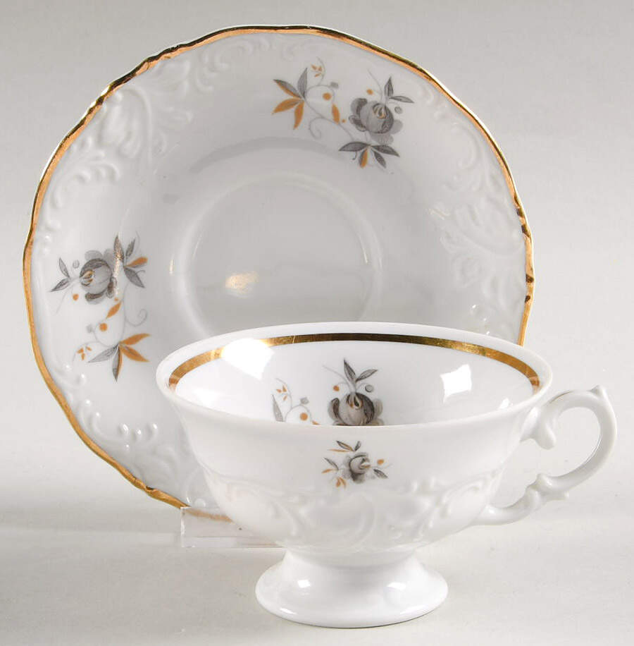 WLB59 Footed Cup & Saucer Set by Walbrzych-1