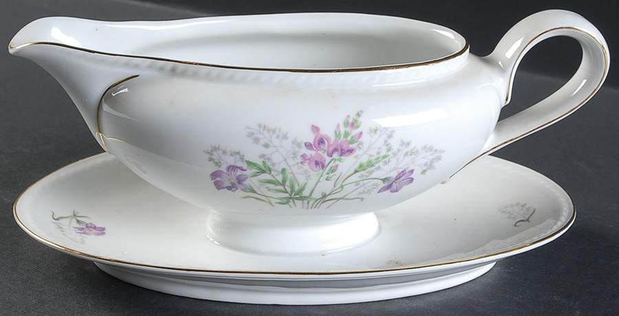 WIG726 Gravy Boat with Attached Underplate by Winterling - Bavaria-1