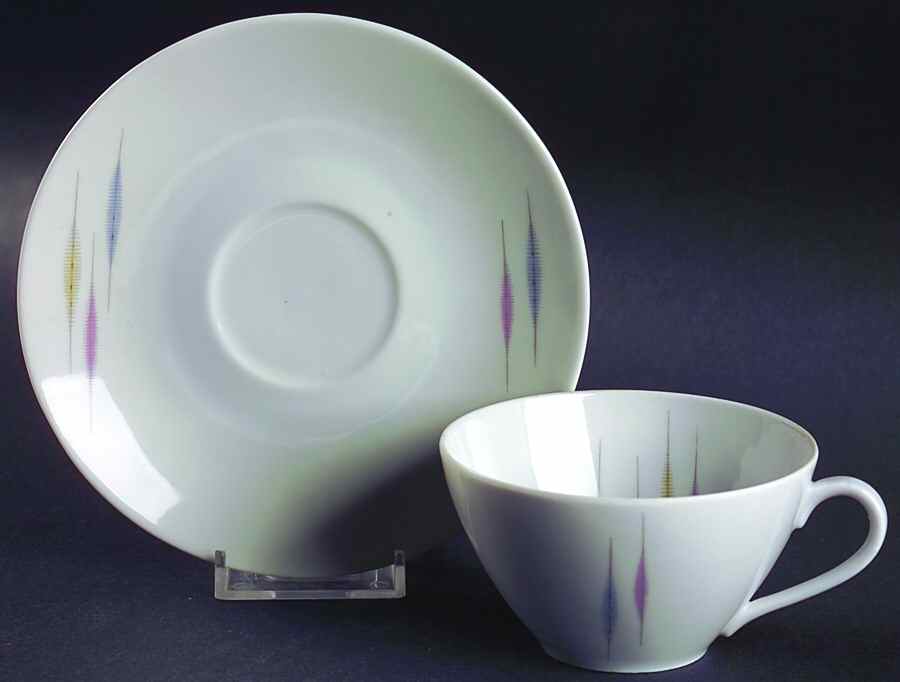 WIG880 Flat Cup & Saucer Set by Winterling - Bavaria-1