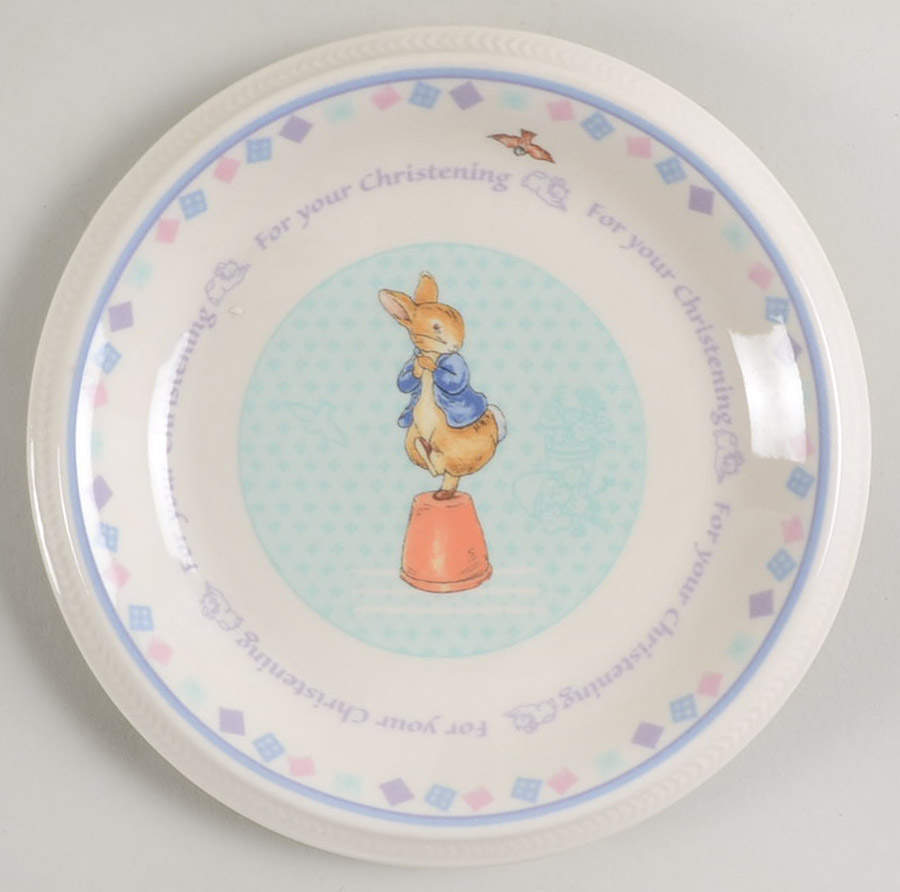 Peter Rabbit Christening Child's Plate by Wedgwood-1