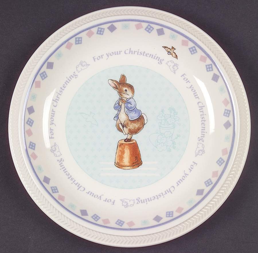 Peter Rabbit Christening Child's Plate by Wedgwood-1