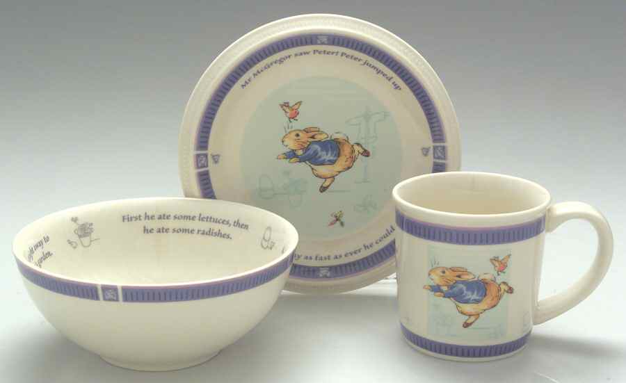 Peter Rabbit New Look (3 Piece) Child's Set by Wedgwood-1