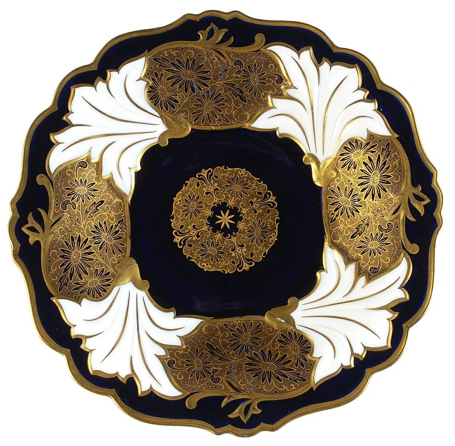 Jutta Cobalt Cake Plate by Weimar-1