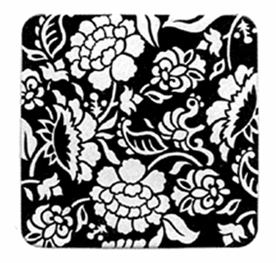 Vintage Dahlia Black 10" Square Tray by Waechtersbach-1