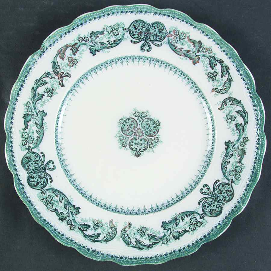 Madras Blue Green Dinner Plate by Wood & Sons-1