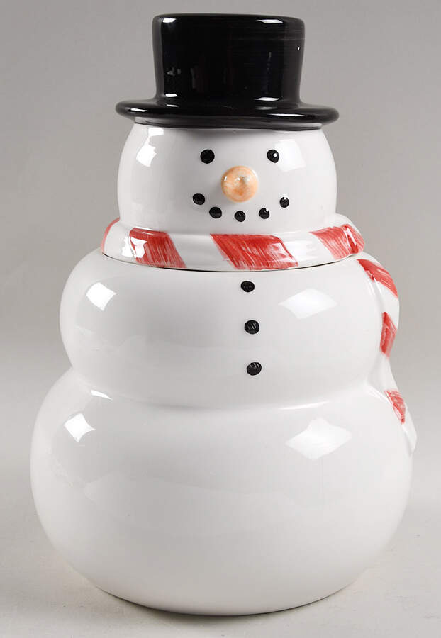 Holiday Snowman Figural Cookie Jar & Lid by Williams-Sonoma-1