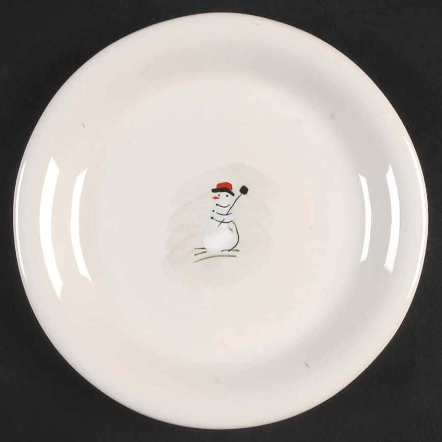 Holiday Snowman Dessert/Pie Plate by Williams-Sonoma-1