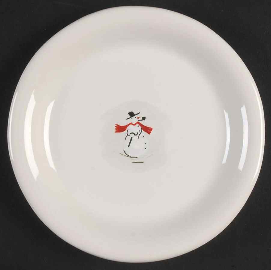 Holiday Snowman Dessert/Pie Plate by Williams-Sonoma-1