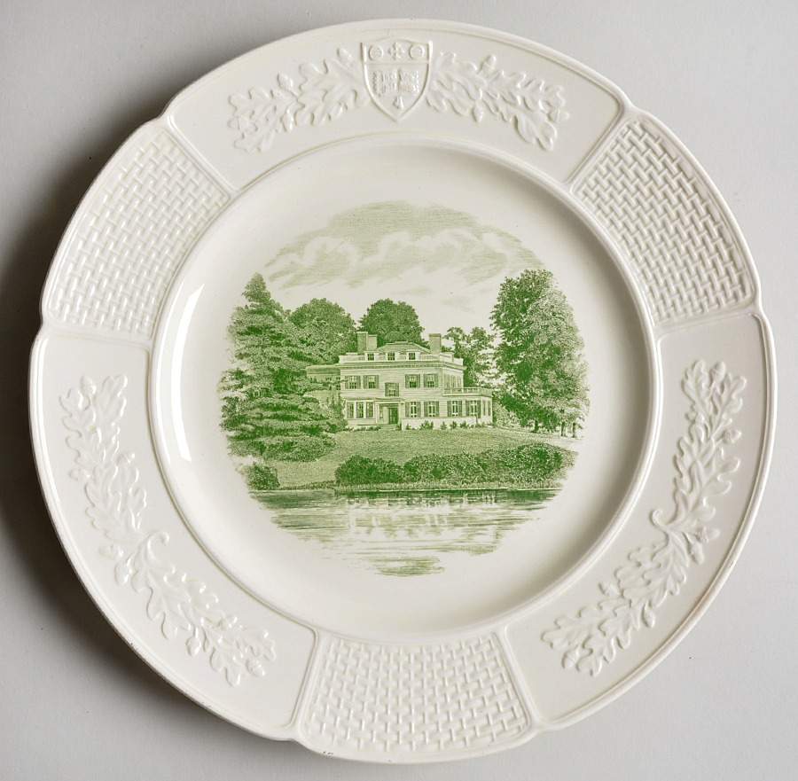 Wellesley College Green Dinner Plate by Wedgwood-1