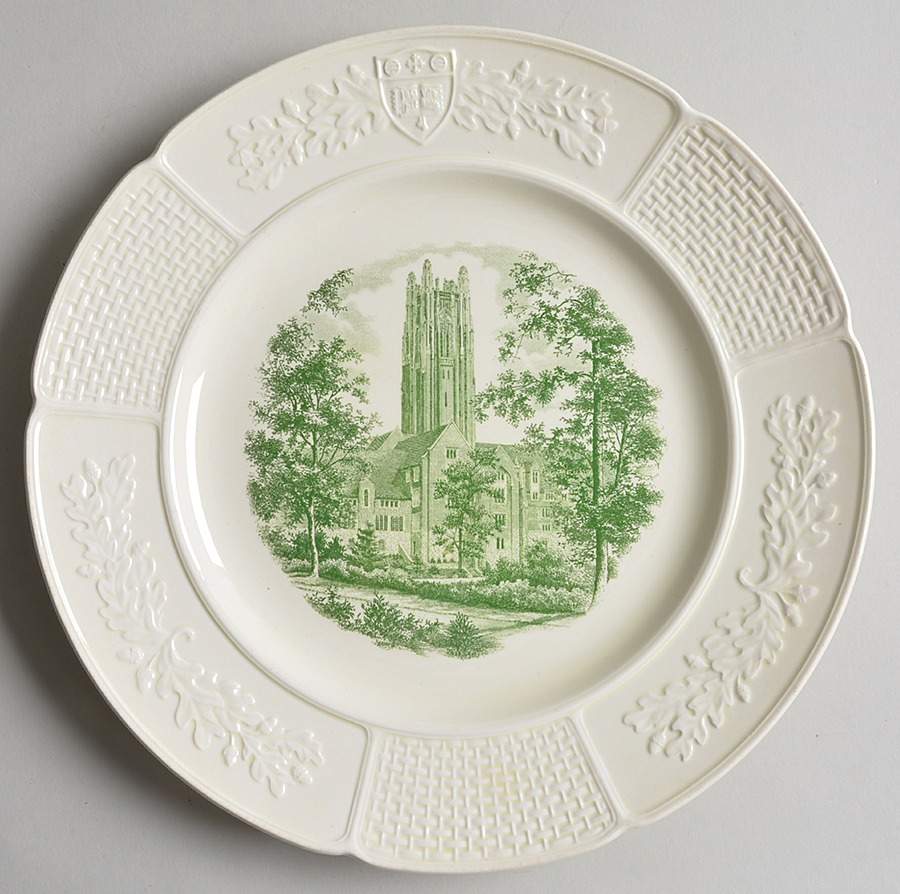 Wellesley College Green Dinner Plate by Wedgwood-1