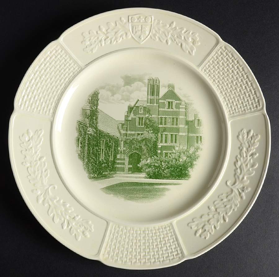 Wellesley College Green Dinner Plate by Wedgwood-1