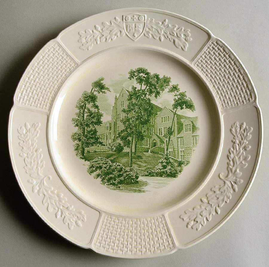 Wellesley College Green Dinner Plate by Wedgwood-1