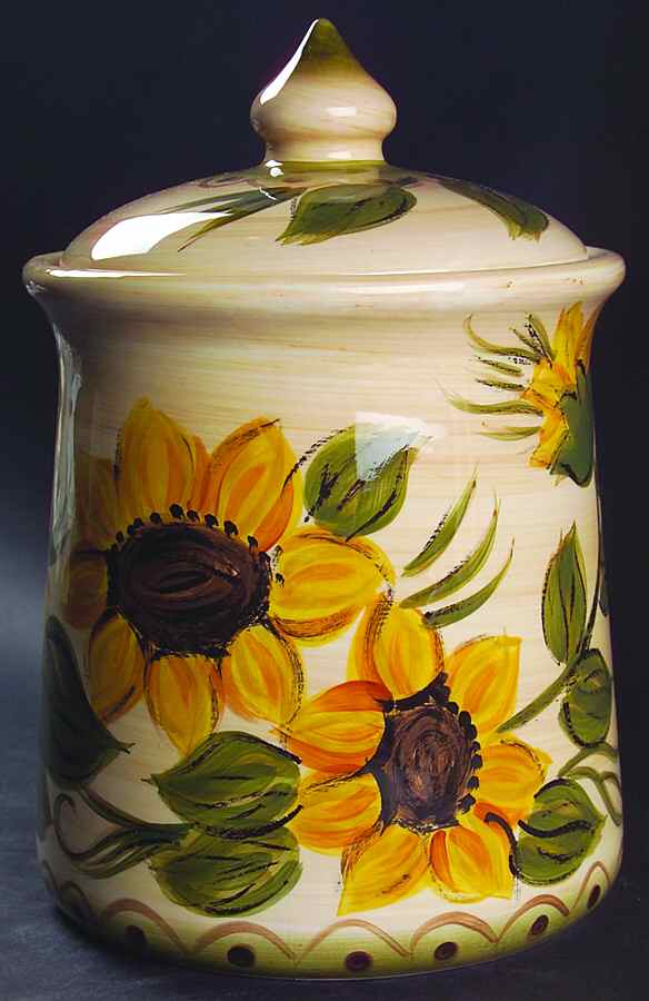 Provencial Garden Large Canister & Lid by Whole Home-1